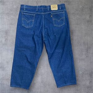 Levi's 550 Vintage 1996 Relaxed Fit Orange Tab Denim Blue Jeans Men's 46 x 28